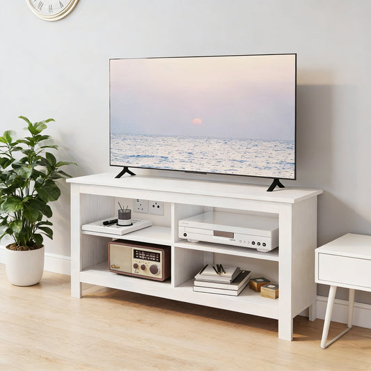 43" TV Stand with 4 Open Shelves, Fits up to 50" TVs